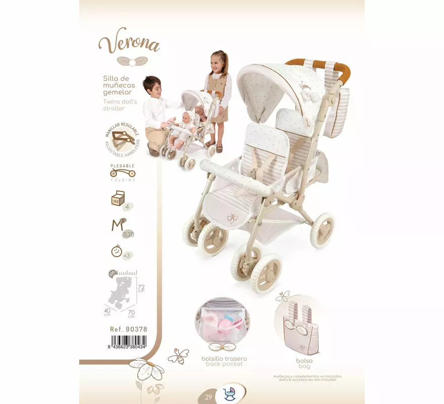 Translation missing: de.Silla Gemelar de Muñecas de hasta 52 cm Plegable