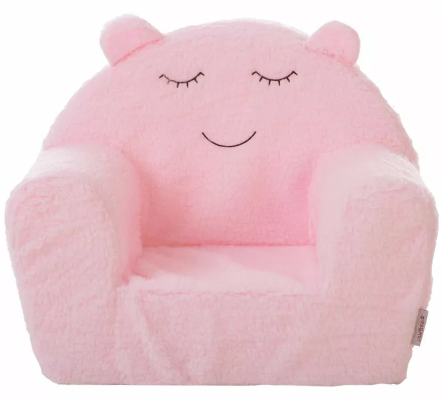 Translation missing: de.Sillón de Borreguillo rosa infantil