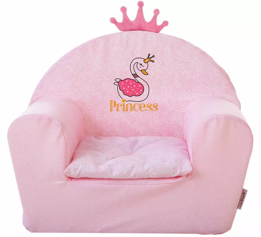 Translation missing: de.Sillón Princesa Corono rosa infantil