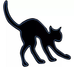 Fluoreszierende Katze Silhouette 44x36 cm