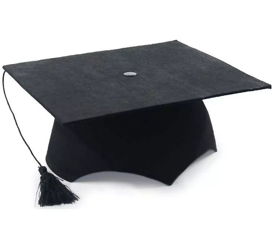 Sombrero Birrete de Graduado 59 cm perímetro