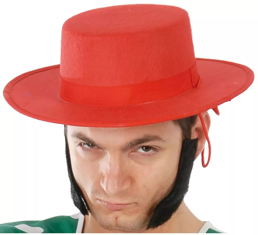 Translation missing: de.Sombrero Cordobés de fieltro rojo para Fiestas