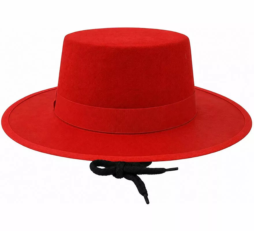Translation missing: de.Sombrero Cordobés de fieltro rojo para Fiestas