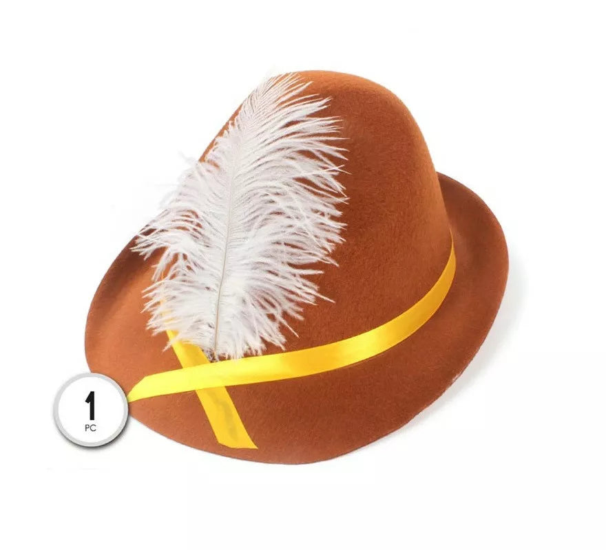 Translation missing: de.Sombrero de Bávaro con pluma adulto