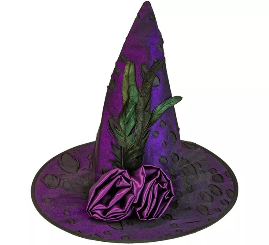 Translation missing: de.Sombrero de Bruja con Flores y Plumas
