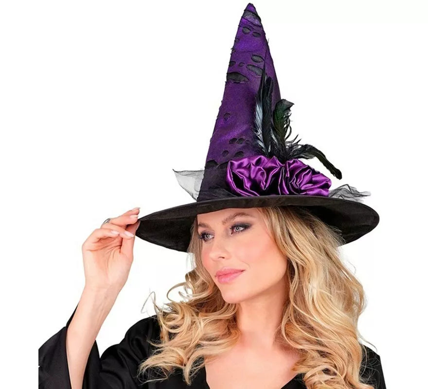 Translation missing: de.Sombrero de Bruja con Flores y Plumas