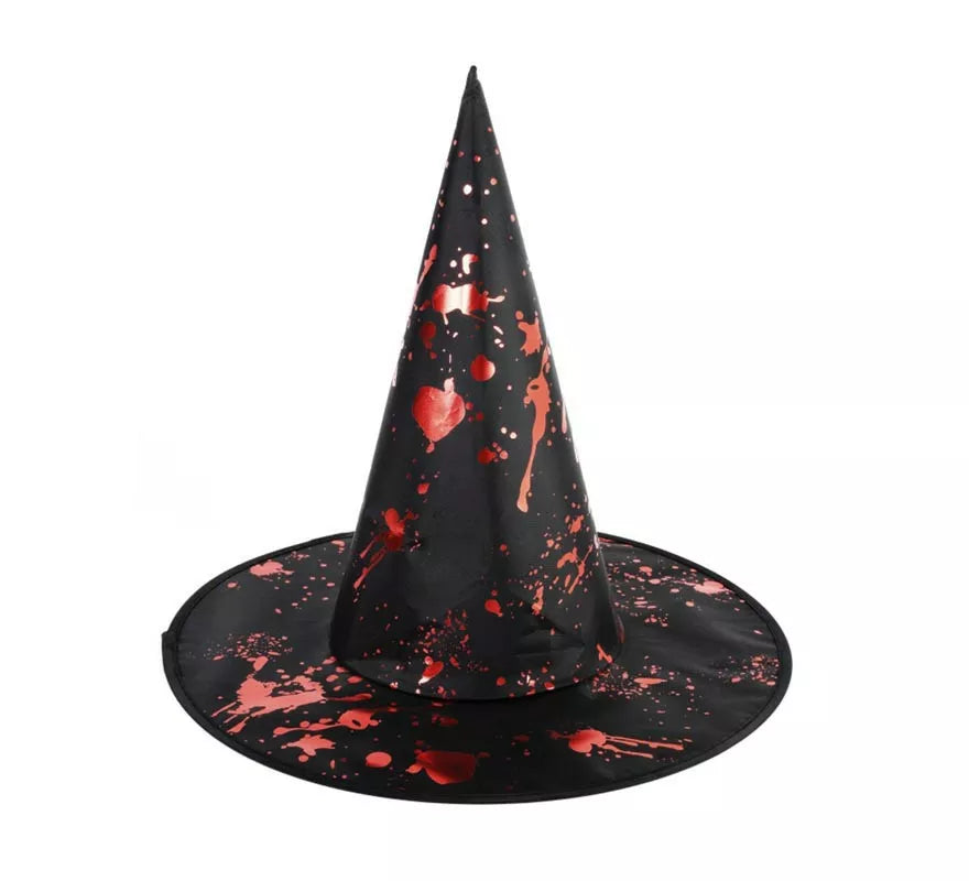 Translation missing: de.Sombrero de Bruja estampado de sangre falsa de 38x40 cm