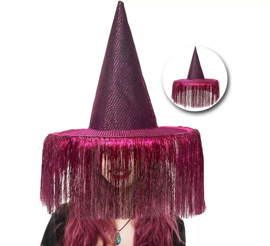 Translation missing: de.Sombrero de Bruja lila con Flecos