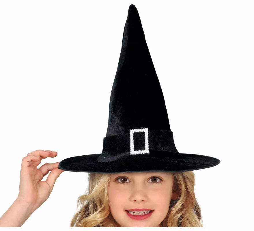 Sombrero de Bruja Negro con Evilla Infantil