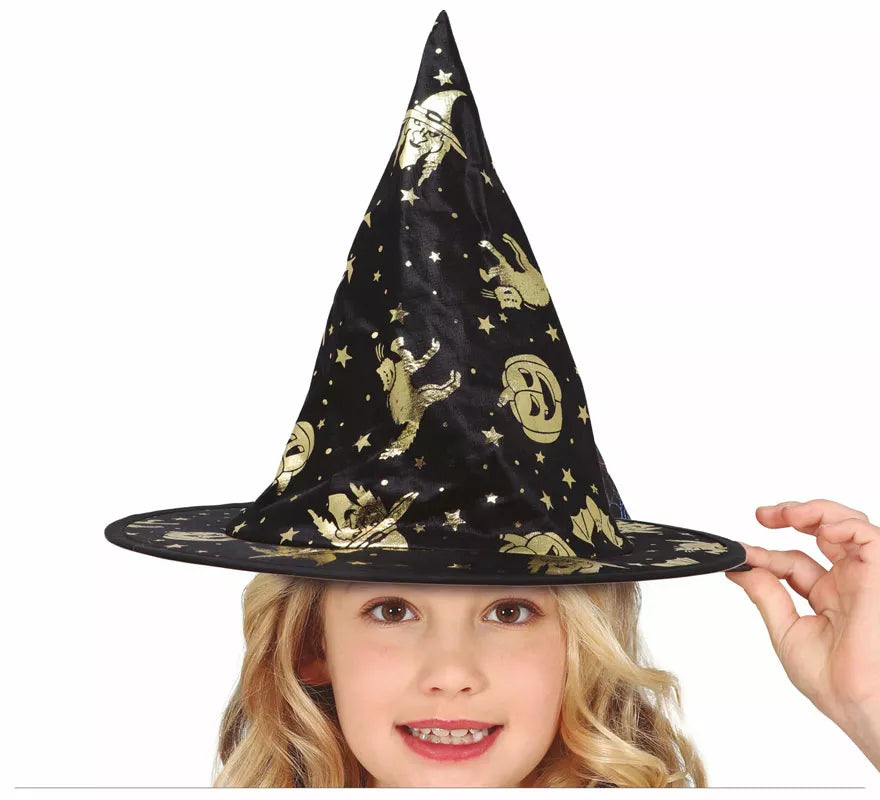 Translation missing: de.Sombrero de Bruja Negro Halloween Infantil