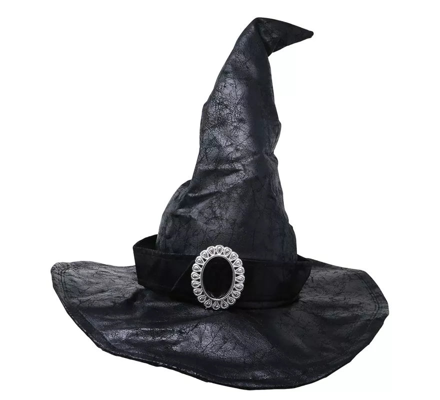 Translation missing: de.Sombrero de Bruja Negro imitación piel