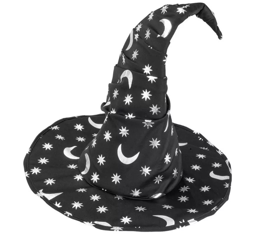Translation missing: de.Sombrero de Bruja o Mago con Luna y Estrellas Infantil