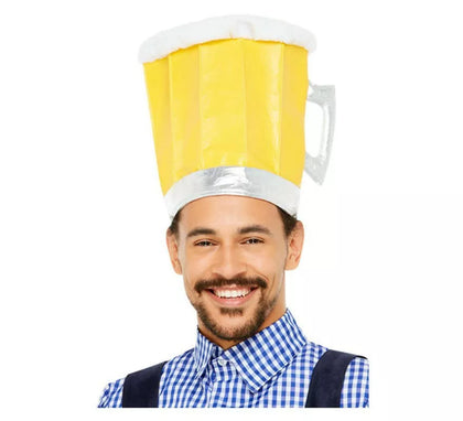Sombrero de Cerveza Oktoberfest Amarillo con Asa