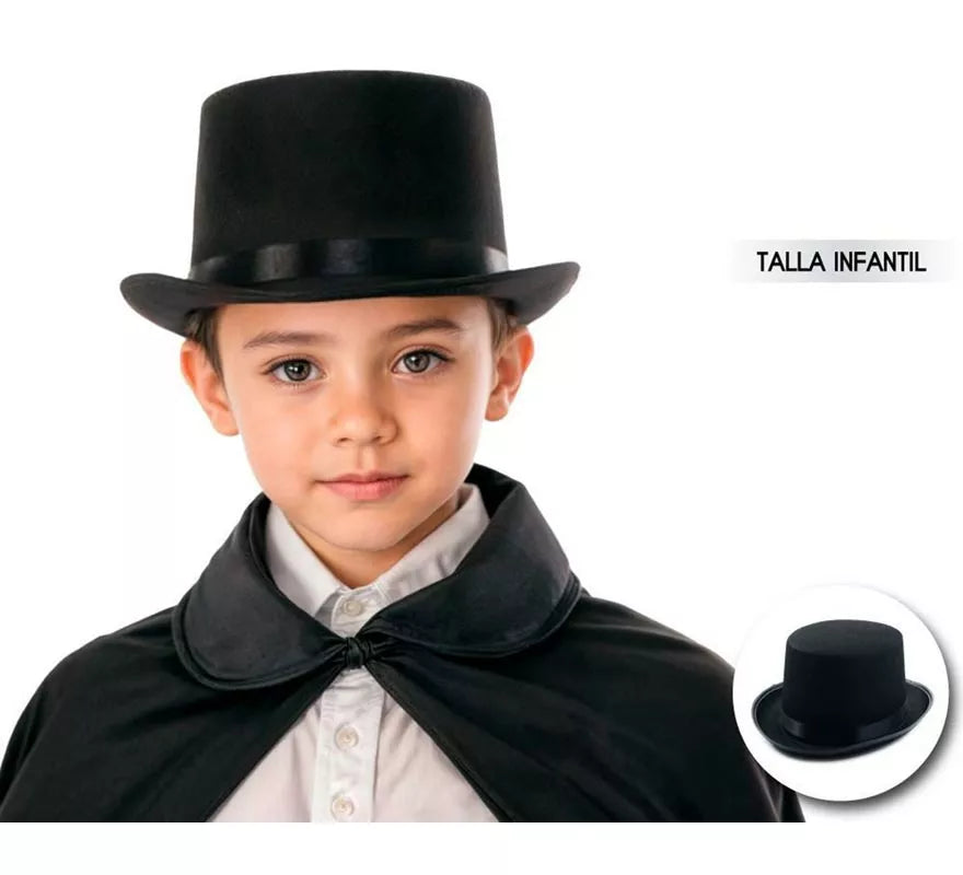 Sombrero de Copa o Chistera negra infantil