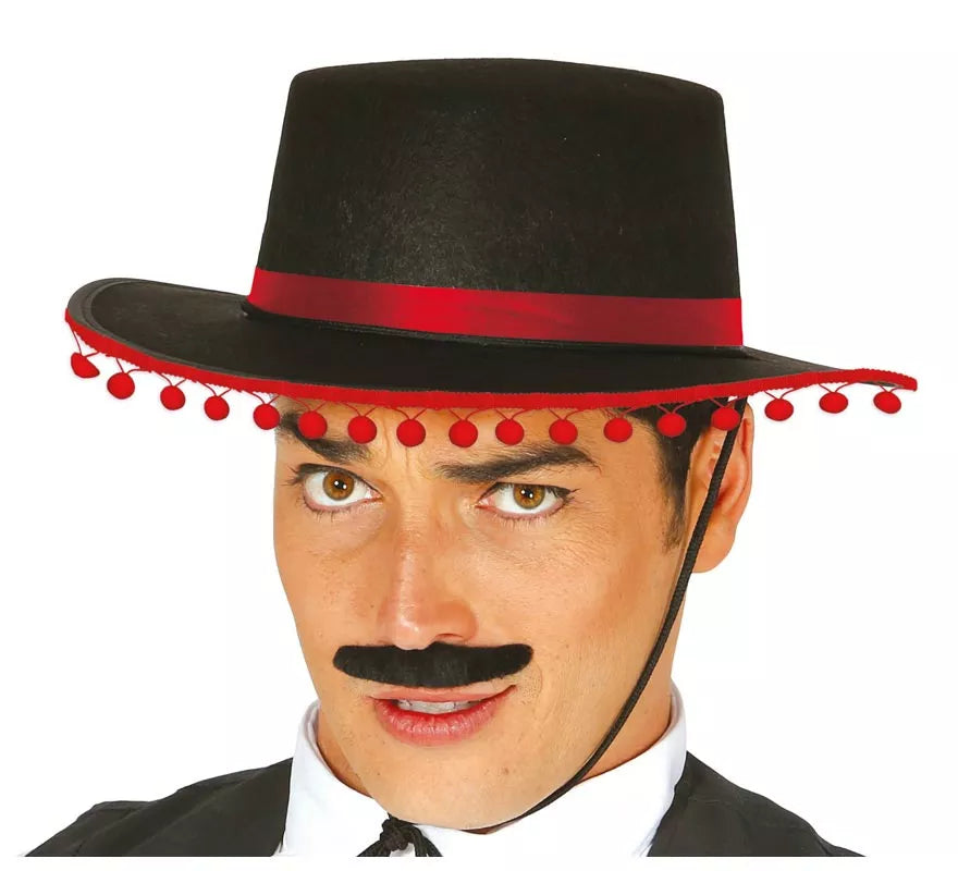 Translation missing: de.Sombrero de Cordobés con Borlas elegante