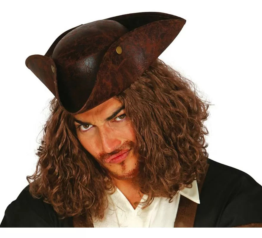 Sombrero de Corsario de imitación de cuero
