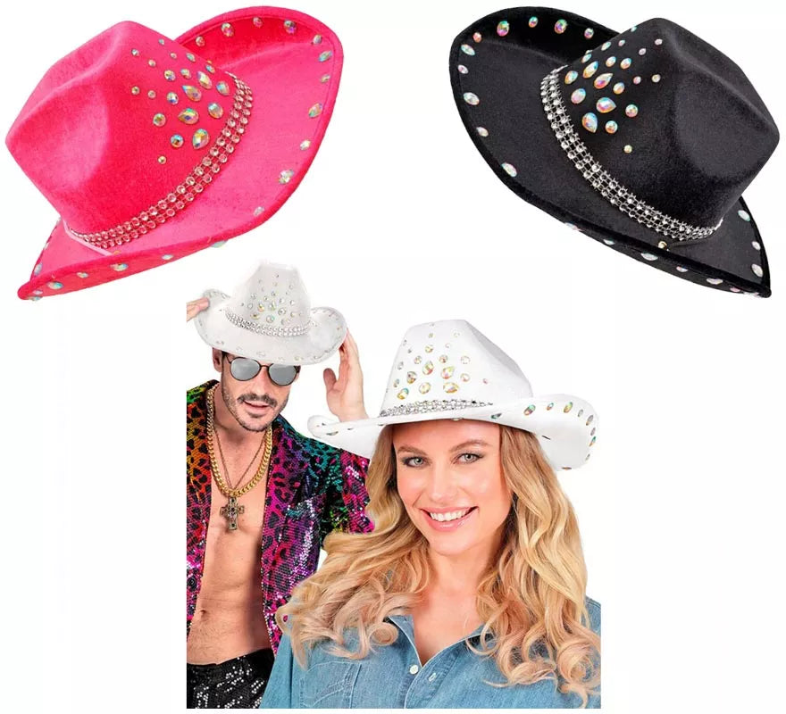 Translation missing: de.Sombrero de Cowboy con pedrería en varios colores