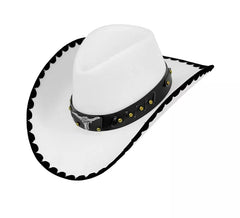 Cowboyhut mit weißem Filzbullen