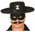 Sombrero de El Zorro de fieltro negro