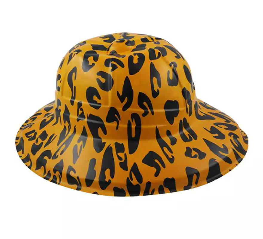 Sombrero de Estampado de Leopardo de PVC