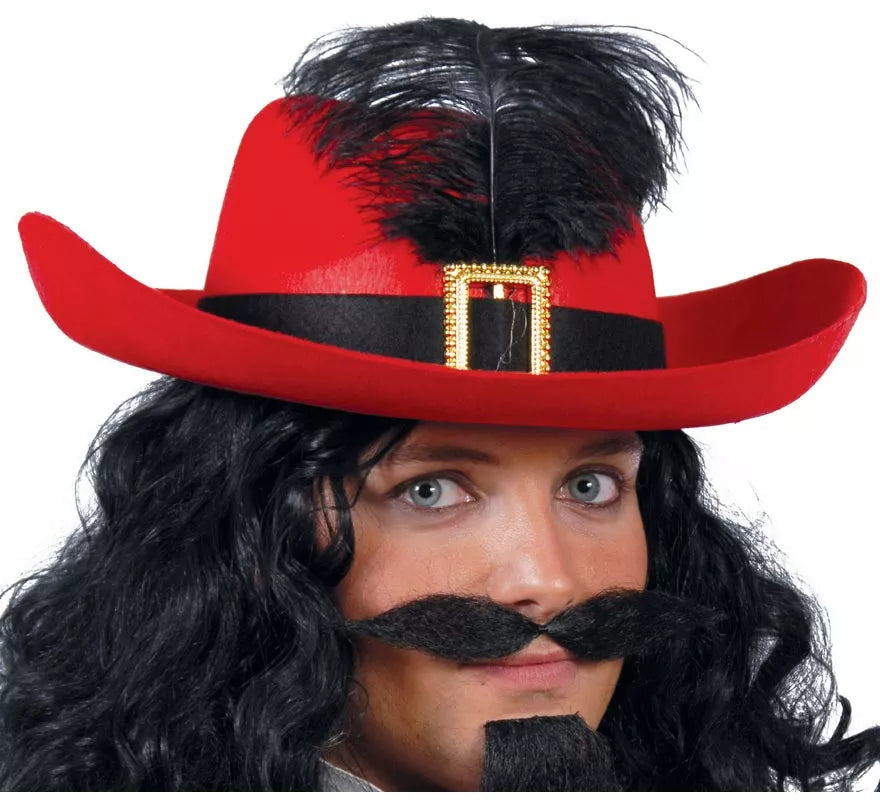 Translation missing: de.Sombrero de fieltro Mosquetero rojo
