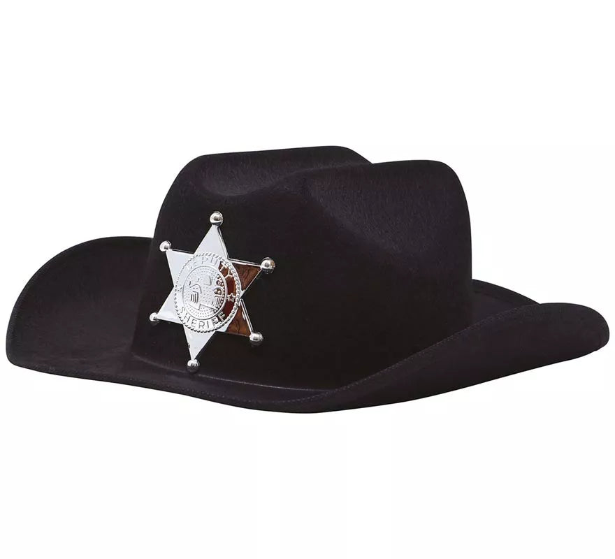 Translation missing: de.Sombrero de fieltro Sheriff infantil negro