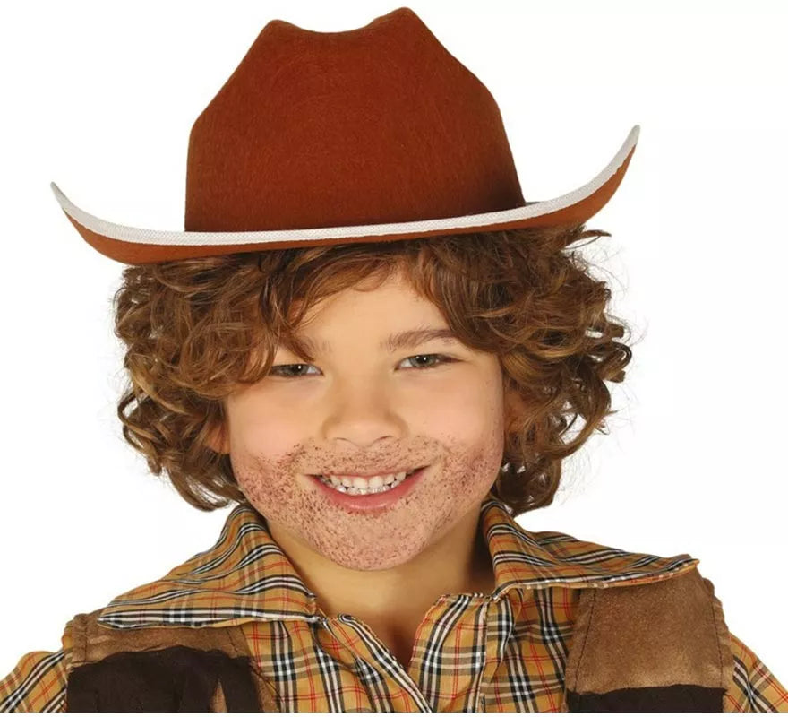 Translation missing: de.Sombrero de fieltro Vaquero infantil marrón