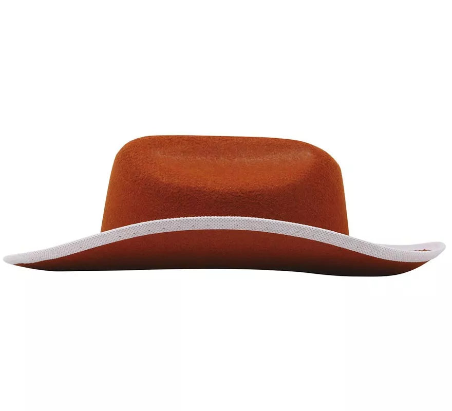 Sombrero de fieltro Vaquero infantil marrón