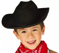 Filzhut Schwarzer Kindercowboy