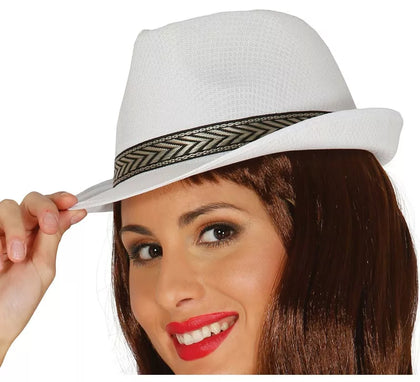 Sombrero de Gánster blanco