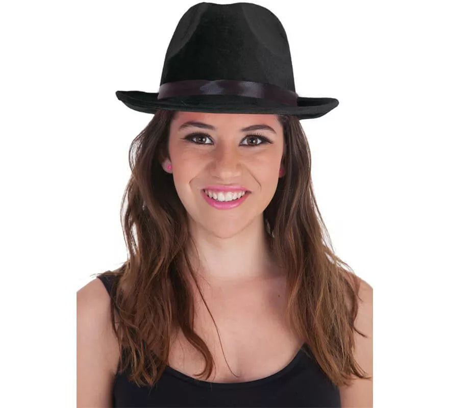 Translation missing: de.Sombrero de Gánster Negro para adultos