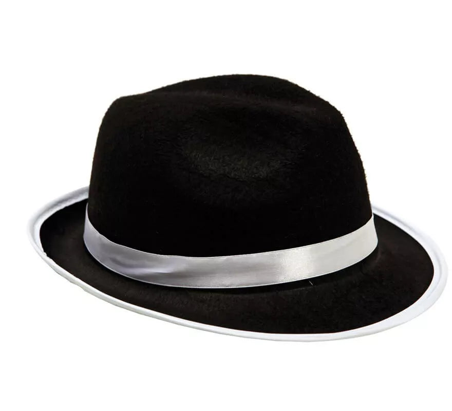 Translation missing: de.Sombrero de Gánster negro y blanco