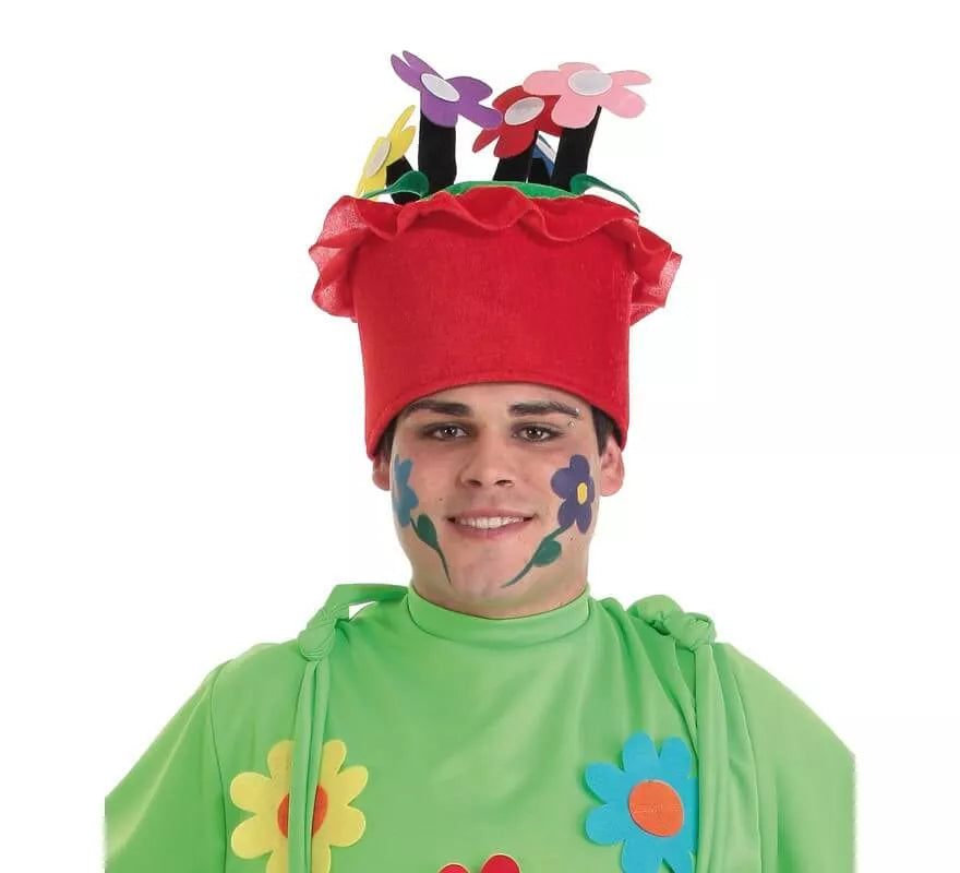 Translation missing: de.Sombrero de Maceta con flores para adultos