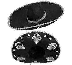 Schwarzer mexikanischer Mariachi-Hut für Erwachsene