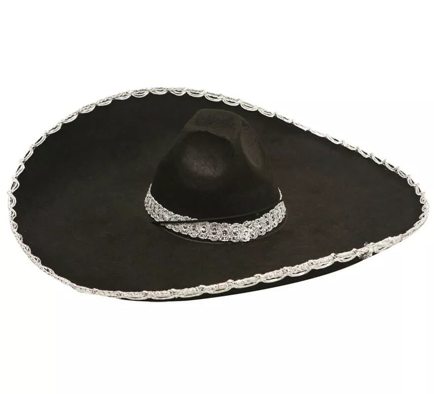 Translation missing: de.Sombrero de Mariachi Mexicano negro infantil 56cm de diámetro