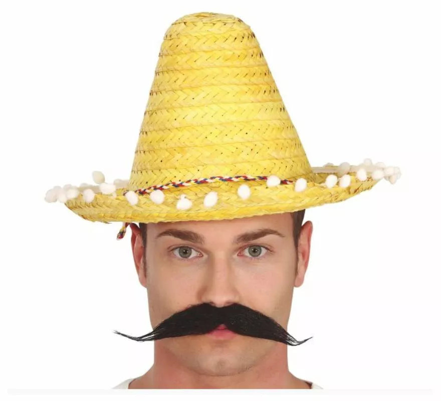 Sombrero de Mexicano con Borlas en varios colores de 33 cm