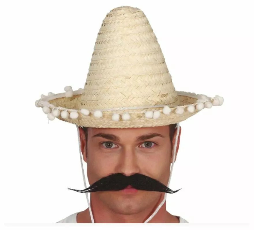 Sombrero de Mexicano con Borlas en varios colores de 33 cm