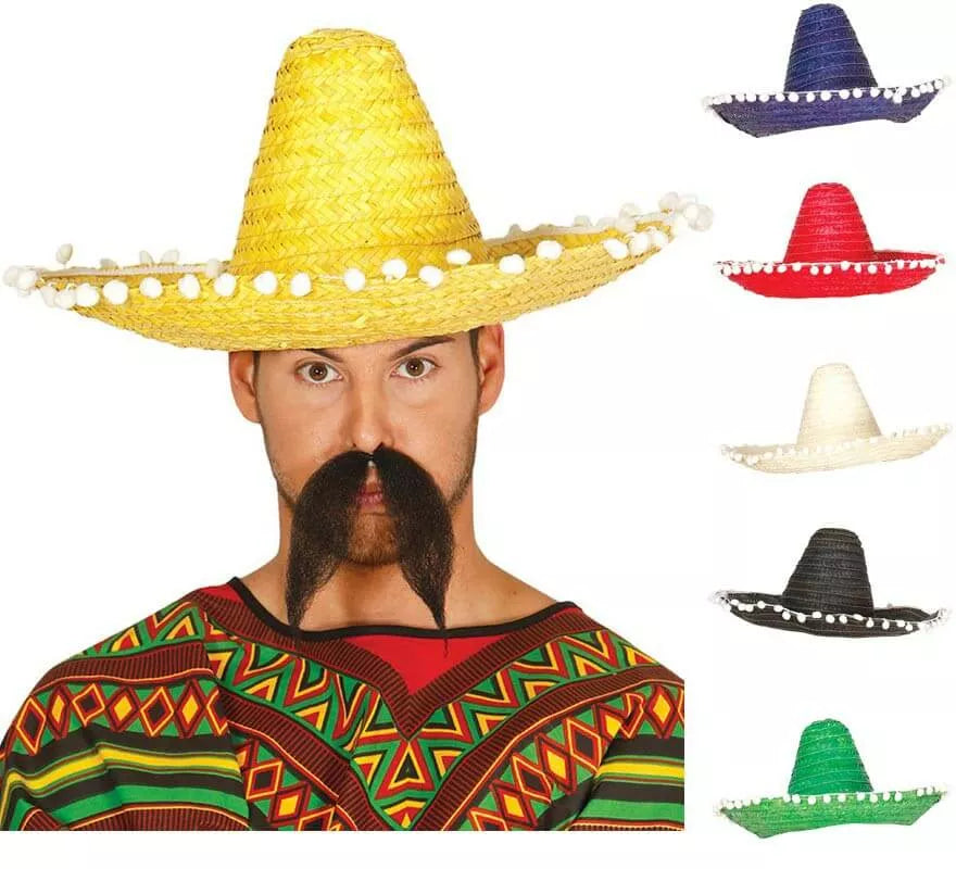 Translation missing: de.Sombrero de Mexicano con Borlas en varios colores de 45 cm
