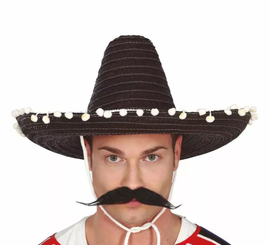 Sombrero de Mexicano con Borlas en varios colores de 45 cm