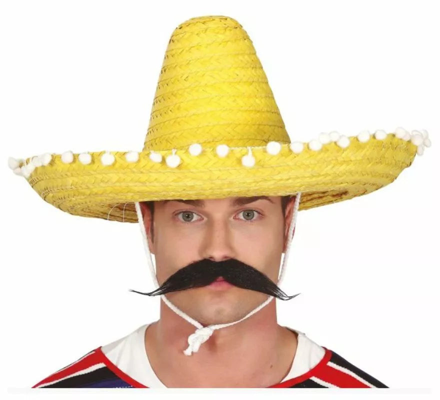 Sombrero de Mexicano con Borlas en varios colores de 50 cm