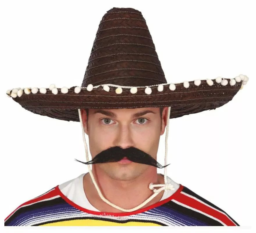 Sombrero de Mexicano con Borlas en varios colores de 50 cm