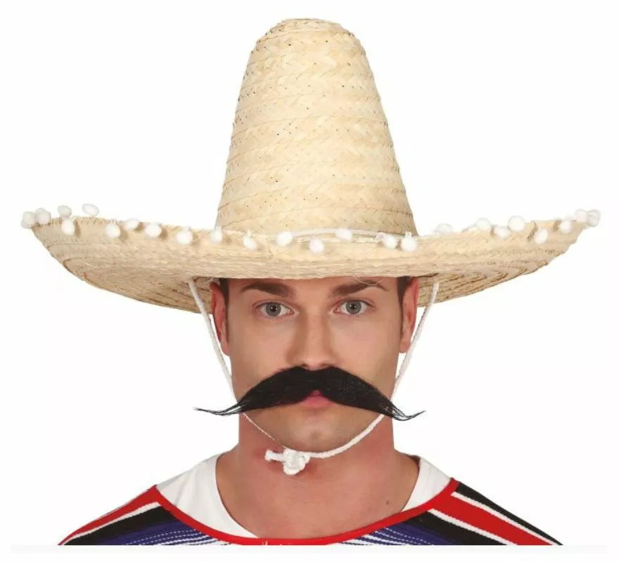 Sombrero de Mexicano con Borlas en varios colores de 50 cm
