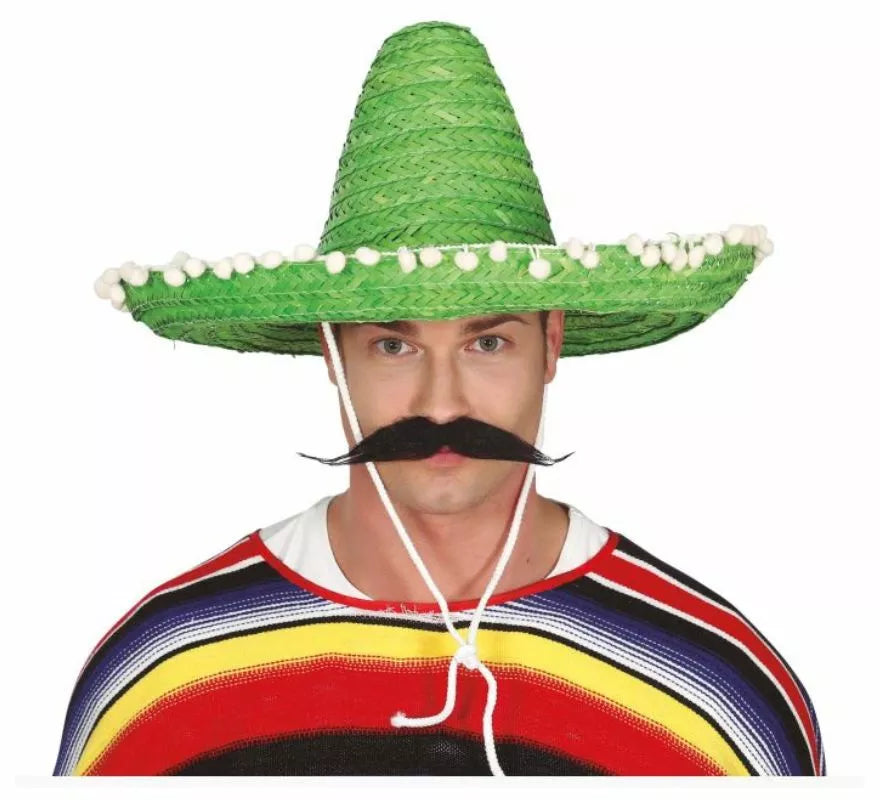 Sombrero de Mexicano con Borlas en varios colores de 50 cm