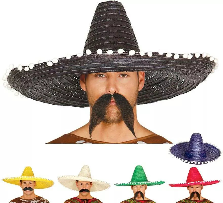 Translation missing: de.Sombrero de Mexicano con Borlas en varios colores de 60 cm