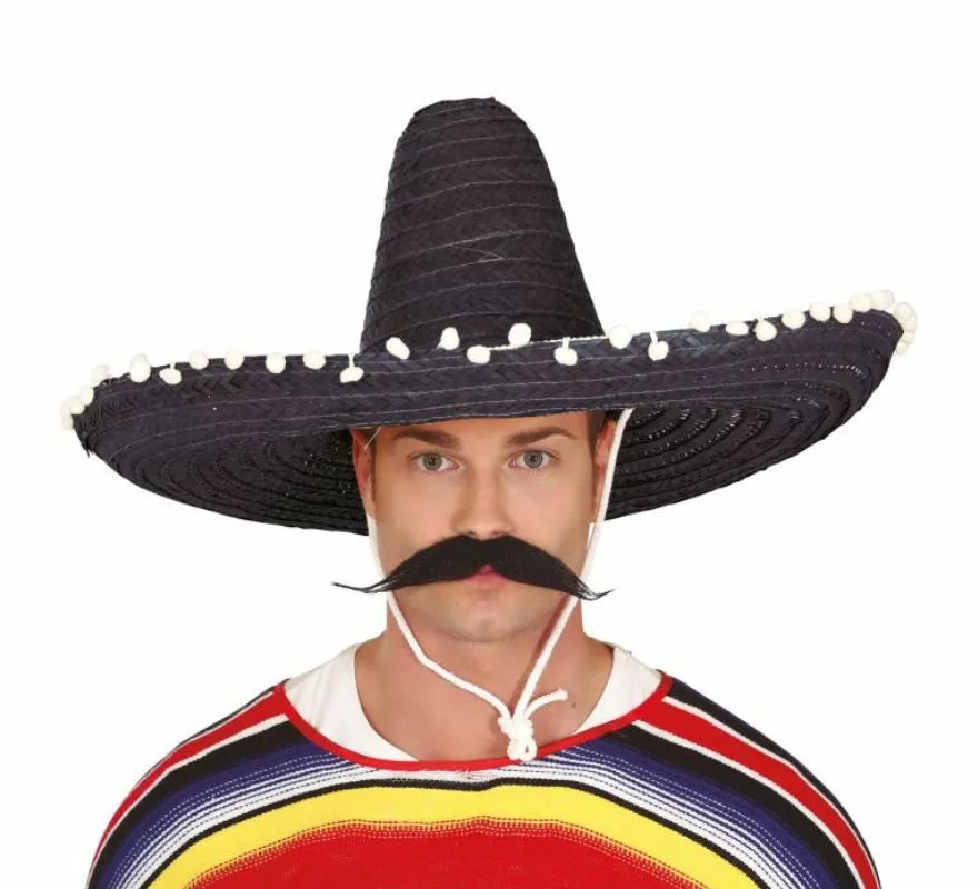 Sombrero de Mexicano con Borlas en varios colores de 60 cm