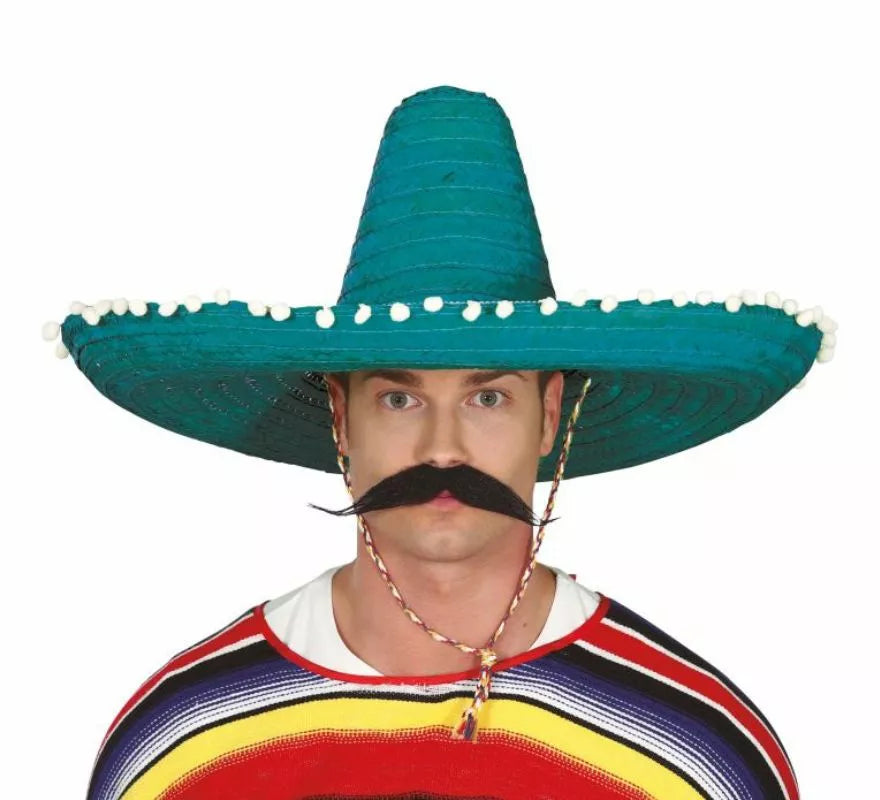 Sombrero de Mexicano con Borlas en varios colores de 60 cm