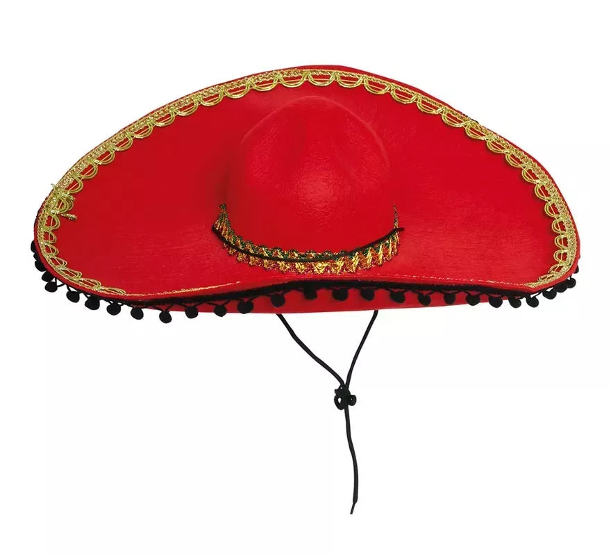 Translation missing: de.Sombrero de Mexicano Rojo Fieltro