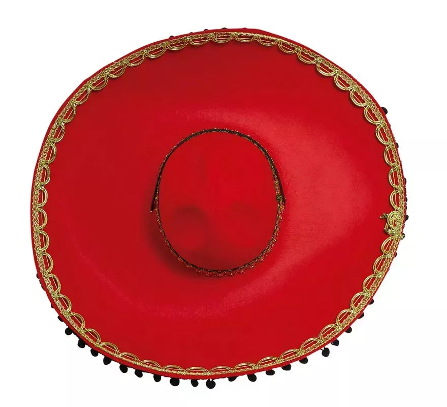 Sombrero de Mexicano Rojo Fieltro