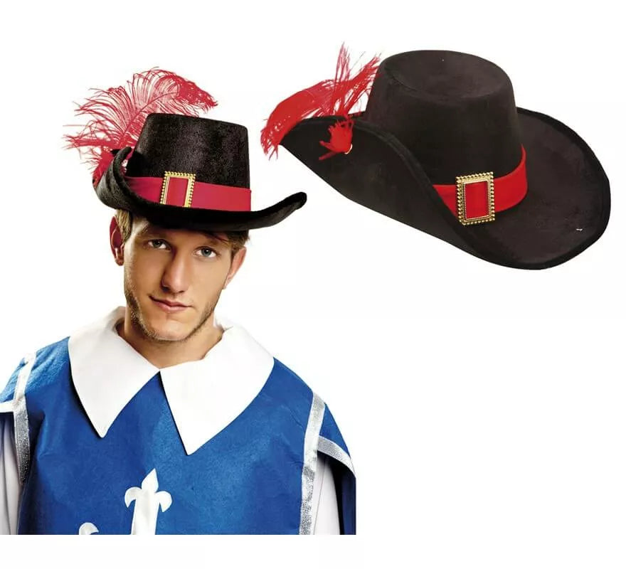 Translation missing: de.Sombrero de Mosquetero de Terciopelo con pluma