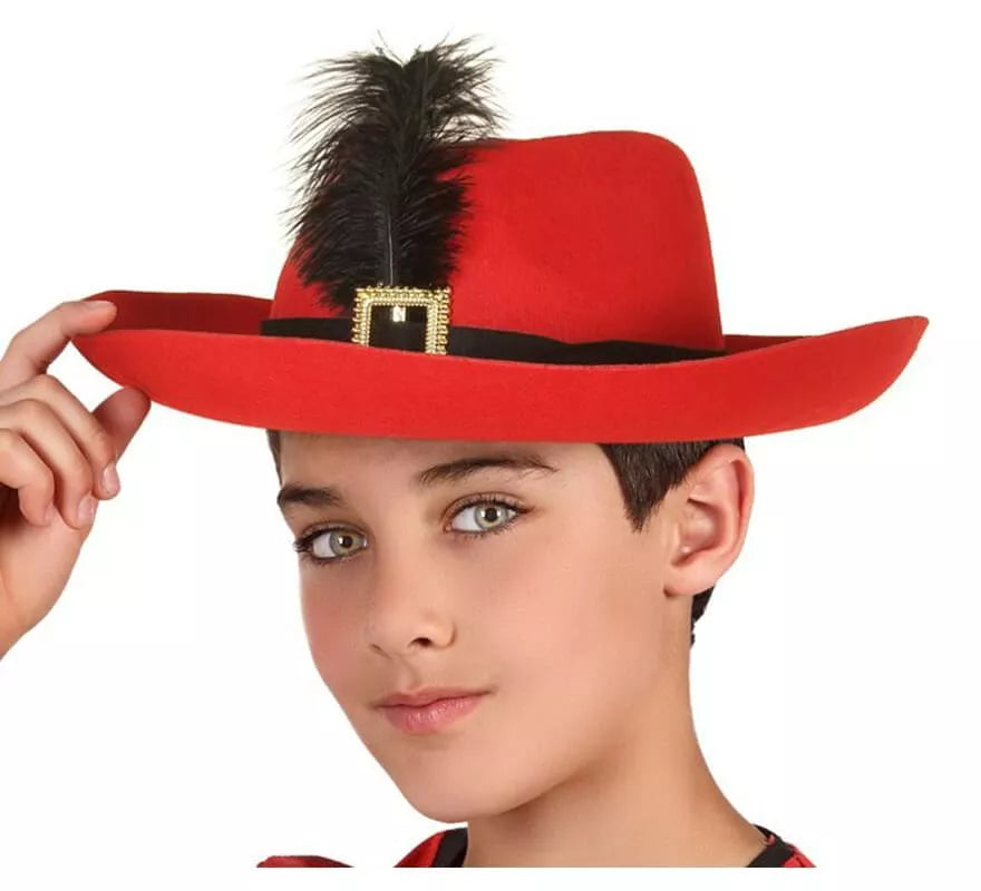 Translation missing: de.Sombrero de Mosquetero Rojo infantil